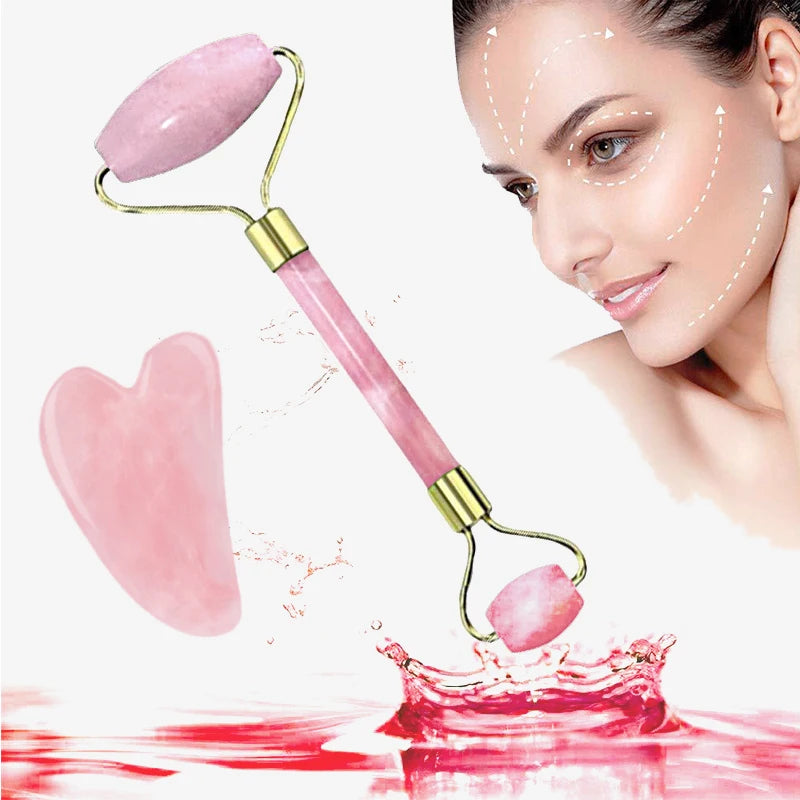 Roller & Gua Sha Set – Facial Roller & Massage Tool for Face, Eyes, Neck & Body