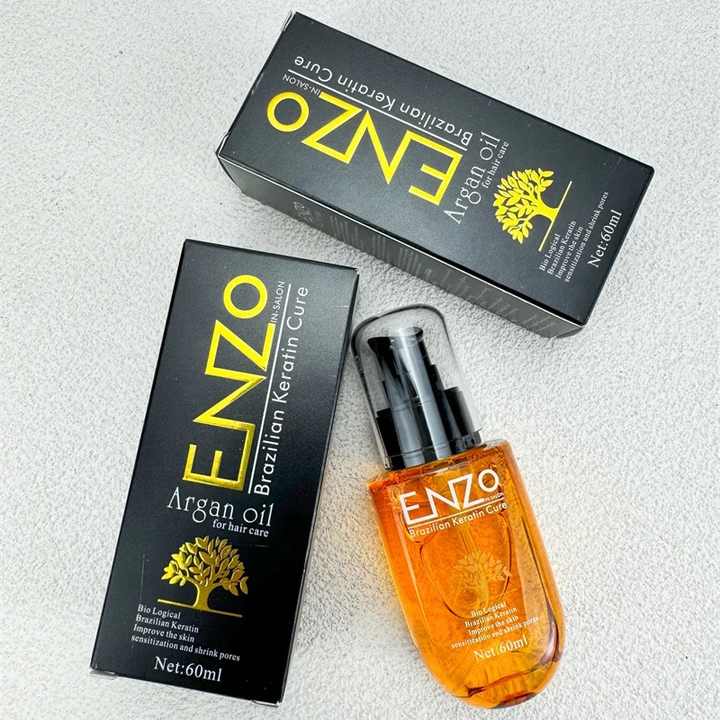 “Enzo Argan Oil | Brazilian Keratin Cure for Smooth & Shiny Hair”