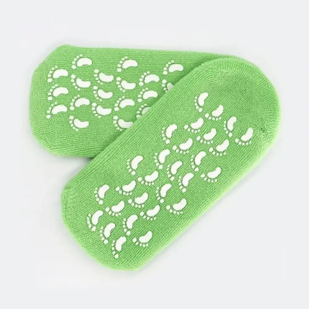 Silicone Moisturizing Socks | Exfoliating Gel Heel Socks for Cracked Heels & Soft Feet”