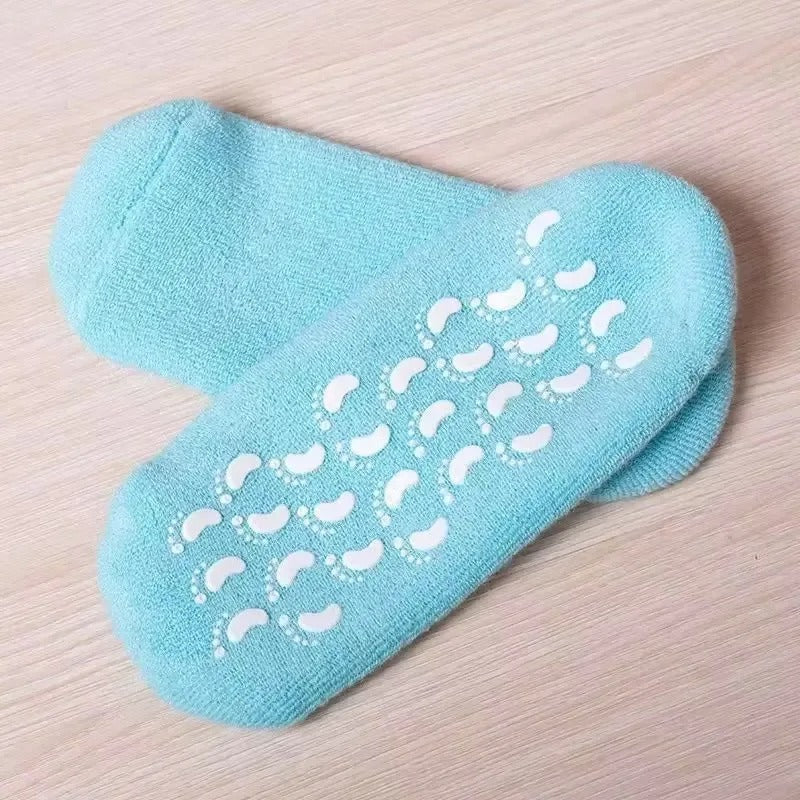 Silicone Moisturizing Socks | Exfoliating Gel Heel Socks for Cracked Heels & Soft Feet”