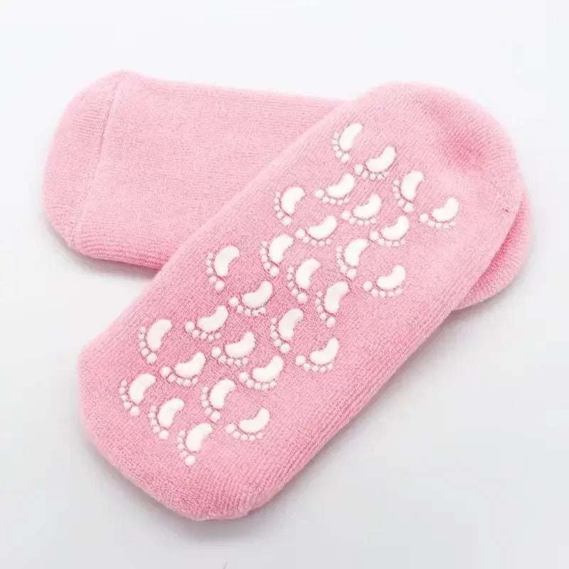 Silicone Moisturizing Socks | Exfoliating Gel Heel Socks for Cracked Heels & Soft Feet”